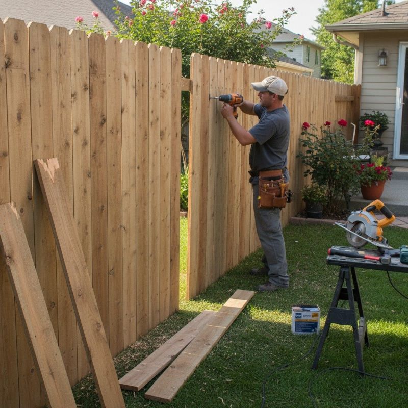 Wood Lattice Fence Replacement